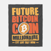 将来のビットコイン大富豪,今すぐest フリースブランケット (正面)