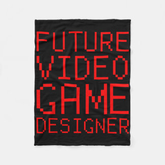 将来のビデオゲームデザイナーの子供用 フリースブランケット