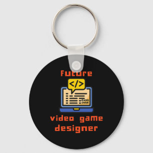 将来のビデオゲームデザイナープログラマーコーダー キーホルダー