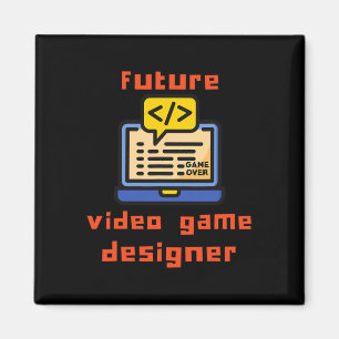 将来のビデオゲームデザイナープログラマーコーダー マグネット
