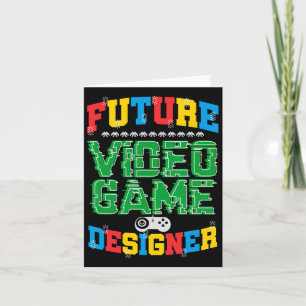 将来のビデオゲームデザイナーTシャツ 男の子 女の子 子供 カード