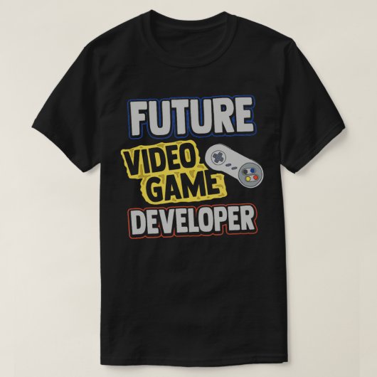 将来のビデオゲーム開発者デザイナープログラマー Tシャツ (デザイン正面)