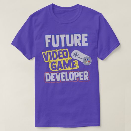将来のビデオゲーム開発者デザイナープログラマー Tシャツ (デザイン正面)