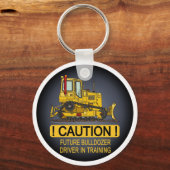 将来のブルドーザーDozerドライバーキーチェーン キーホルダー (正面)