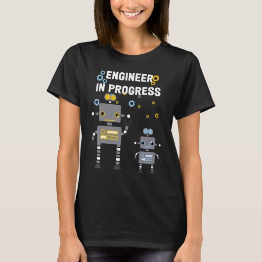 将来のプログラマーのロボット工学エンジニア Tシャツ (正面)