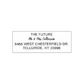 将来のミスターとミセスの結婚前お茶会 返送先住所 セルフインキングスタンプ (デザイン)