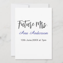 将来のミセス 姓 花嫁 未婚 紫 灰色 名前 ダ