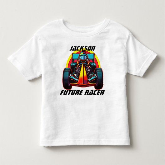将来のレーサー トドラーTシャツ (正面)