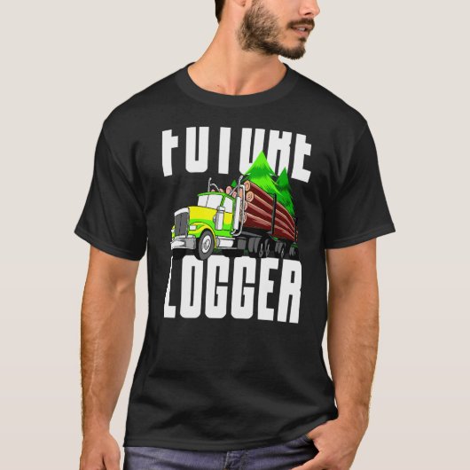 将来のロガー製材用木材ジャッキ Tシャツ (正面)