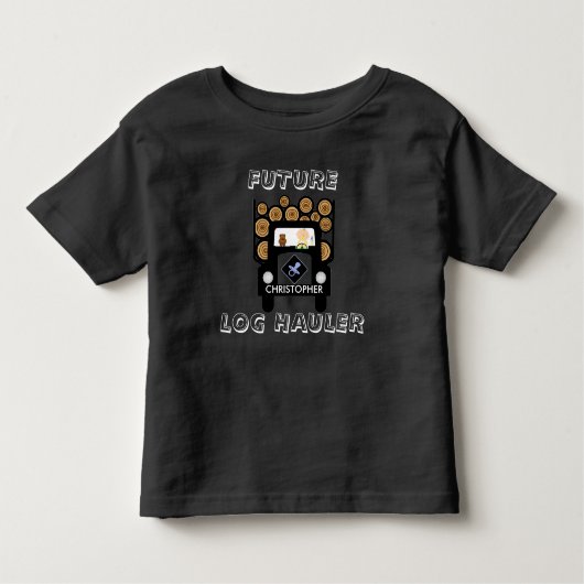 将来のログヘイラーベビー駆動ログトラック トドラーTシャツ (正面)