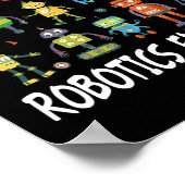 将来のロボット技術者のおもしろいヴィンテージ ポスター (角)