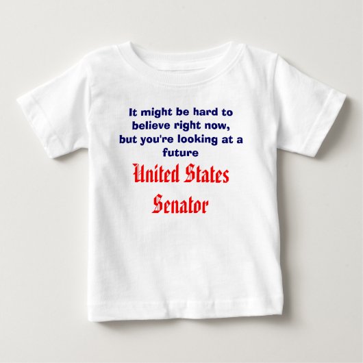 将来の上院議員 ベビーTシャツ (正面)