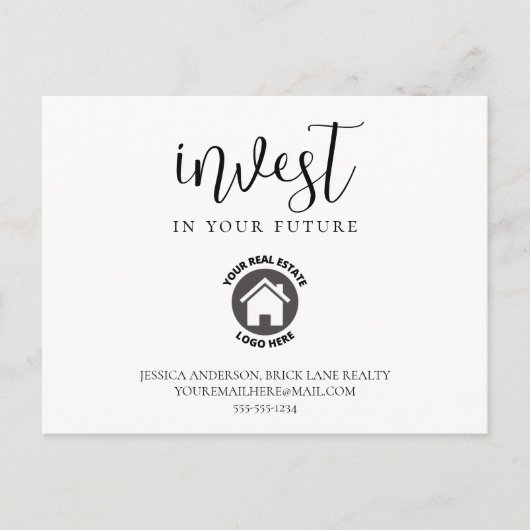 将来の不動産に投資す実在る農業 ポストカード (正面)