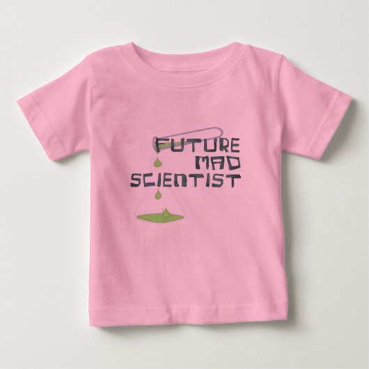 将来の不機嫌科学者 ベビーTシャツ (正面)