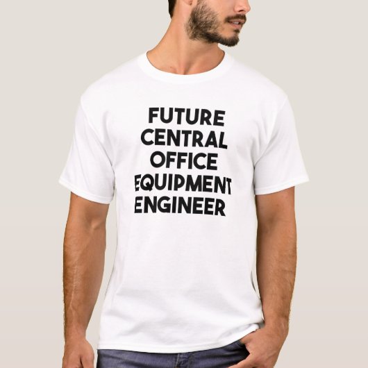 将来の中央事務機器技術者 Tシャツ (正面)