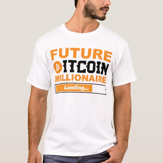 将来の億万長者 ビットコイン ユーモア 仮想通貨 Tシャツ (正面)