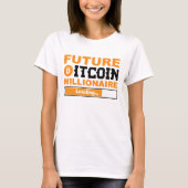 将来の億万長者 ビットコイン ユーモア 仮想通貨 Tシャツ (正面)