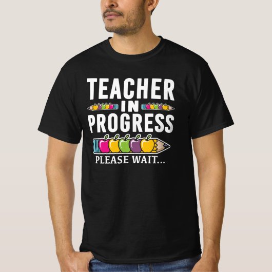 将来の先生を目指して 教育学生 Tシャツ (正面)