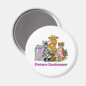 将来の動物園の飼育員ガール マグネット (正面/裏面)