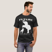 将来の動物学者かわいい動物学の学生おもしろい動物園 Tシャツ (正面フル)