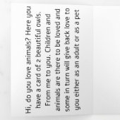 将来の動物学者はもうすぐ元気になる 三つ折りカード (内部最初)