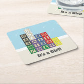 将来の化学者のブロック紙コースター スクエアペーパーコースター (アングル)