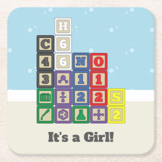 将来の化学者のブロック紙コースター スクエアペーパーコースター