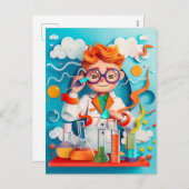 将来の化学者の夢子供へ シーズンポストカード (正面/裏面)