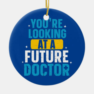 将来の医師医学部の学生を見る セラミックオーナメント