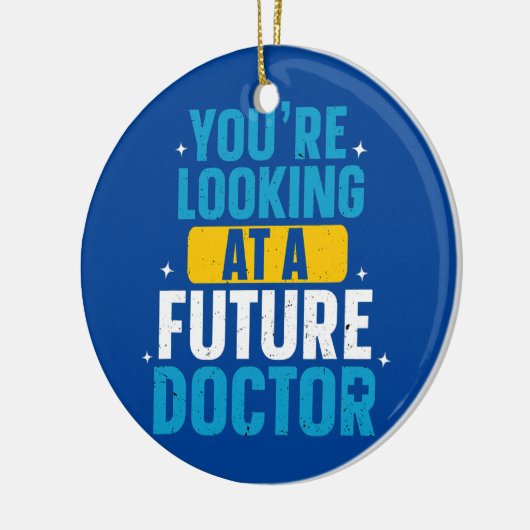 将来の医師医学部の学生を見る セラミックオーナメント (左)