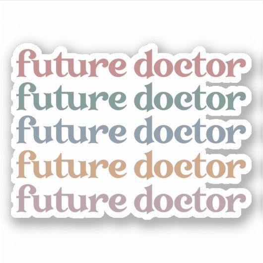 将来の医師医学部の学生ギフト シール (正面)