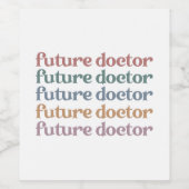 将来の医師医学部の学生ギフト ワインラベル (シングルラベル)
