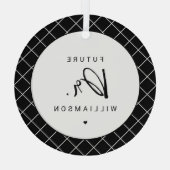 将来の医師 |医学部博士課程学生 ガラスオーナメント (裏面)