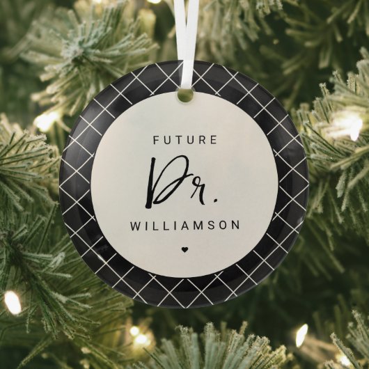 将来の医師 |医学部博士課程学生 ガラスオーナメント (インサイチュ)