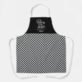将来の医科生パーソナライズされた市松模様に エプロン (正面)