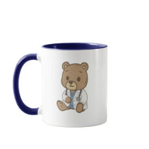 将来の医者のためのかわいいクマのマグカップ