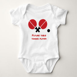 将来の卓球ピンポン選手のラケット、ボール ベビーボディスーツ
