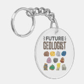 将来の地質学者の地質学の岩の宝石 キーホルダー (正面左)