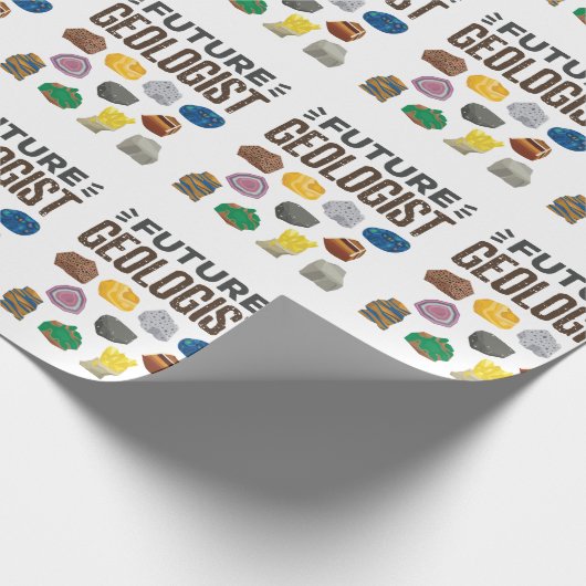 将来の地質学者の地質学の岩の宝石 ラッピングペーパー (角)