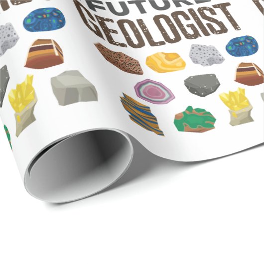 将来の地質学者の地質学の岩の宝石 ラッピングペーパー (ロールコーナー)