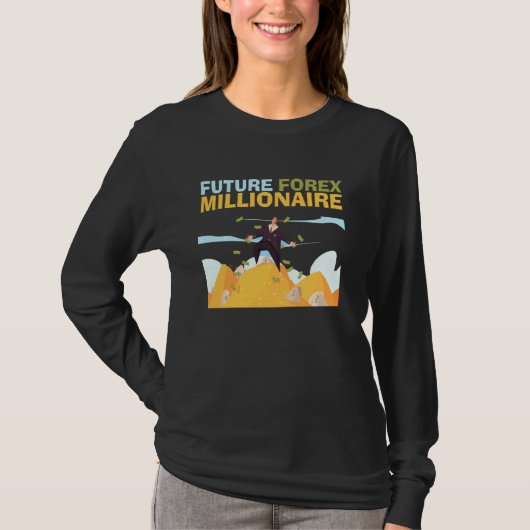 将来の外国為替の大富豪の取引の株式市場の取引所 Tシャツ (正面)