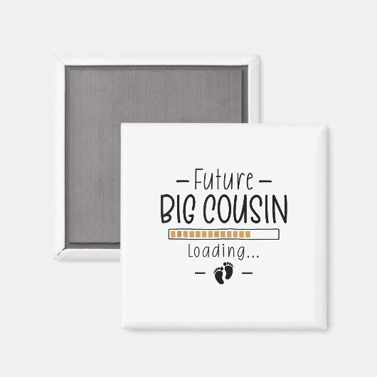 将来の大きな従兄弟 - 初妊娠のお知らせ 家族向け マグネット (正面/裏面)