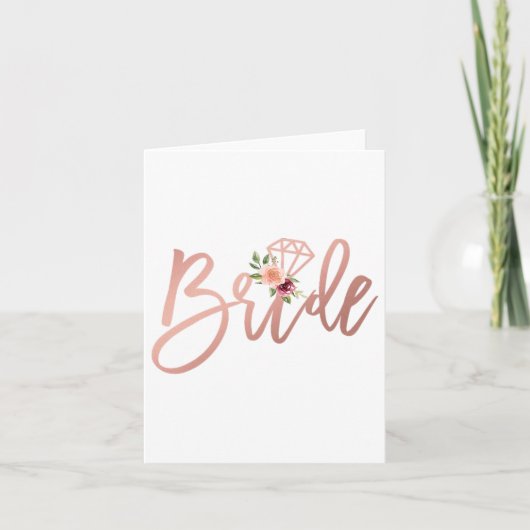 将来の女性のウェディングシャワー花嫁のFになる カード (正面)