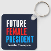 将来の女性大統領フェミニスト指導部カスタム長 キーホルダー (裏面)