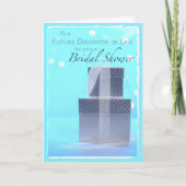 将来の娘に贈るウェディングシャワーのギフト ライトブルー カード (正面)