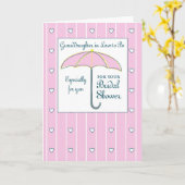 将来の嫁のブライズシャワー ピンク カード (黄色い花)