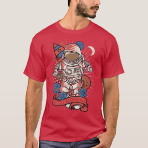将来の宇宙飛行士おもしろいのネルディ宇宙の崇拝 Tシャツ