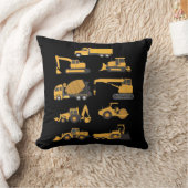 将来の建築掘削機の運転車 クッション (ブランケット)