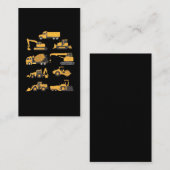 将来の建築掘削機の運転車 名刺 (正面/裏面)