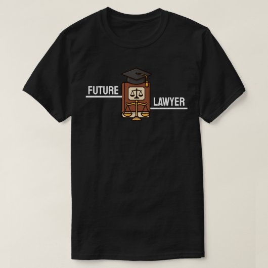 将来の弁護士 卒業 Tシャツ (デザイン正面)